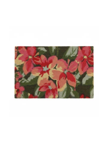 relaxdays Kokosfußmatte "Blüten" in Bunt - 40 x 60 cm