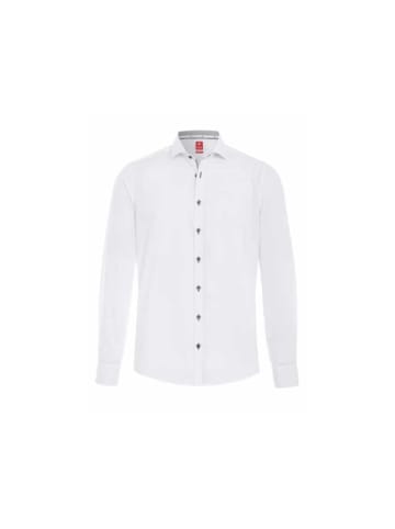 HATICO Langarm Business Hemd in weiß