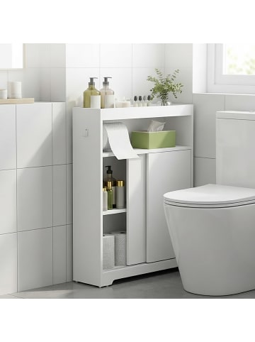 relaxdays Nischenschrank in Weiß - (B)20 x (H)80 x (T)60 cm
