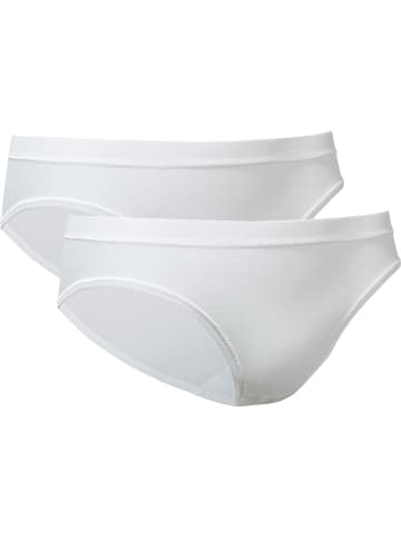 Con-ta Baumwolle, Feinripp Hüftslip 2er-Pack in weiß