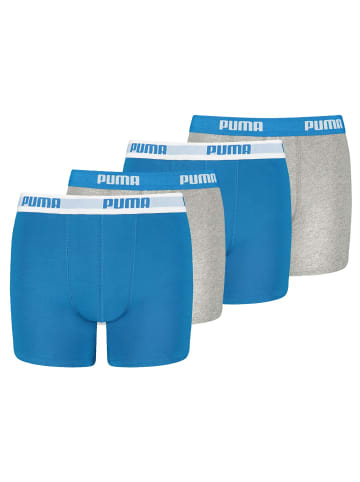 Puma Boxershorts BASIC BOXER 4P in 417 - blue/grey