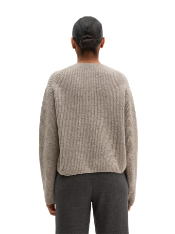 Marc O'Polo Tweed-Cardigan regular in Dark Beige
