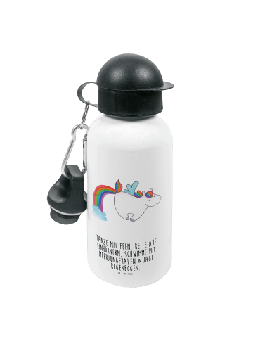 Mr. & Mrs. Panda Kindertrinkflasche Einhorn Pegasus mit Spruch in Weiß