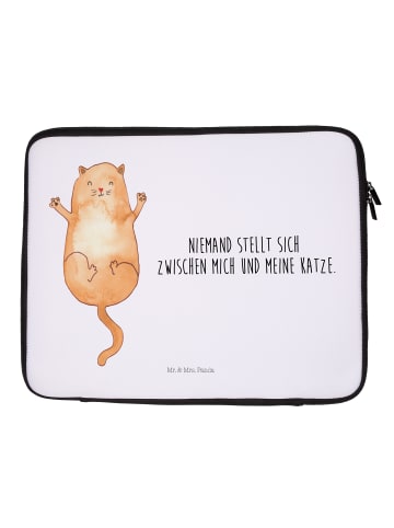 Mr. & Mrs. Panda Notebook Tasche Katzen Umarmen mit Spruch in Weiß