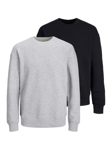 Jack & Jones Sweatshirt Star in Schwarz / hellgrau