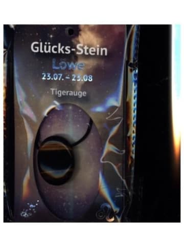 Marco Schreier Mineralien Nonbook - Glücksstein mit Band auf Astrokarte Löwe/Tigerauge