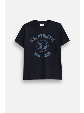 Coccodrillo T-Shirt mit kurzen Ärmeln in dunkelblau