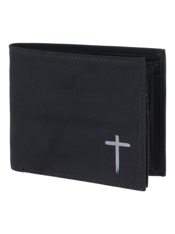 oxmox New Cryptan Geldbörse RFID Schutz 12 cm schwarz-freedom cross grey