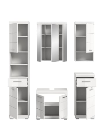 ebuy24 Badmöbelset Scout Weiß 164 x 34 cm