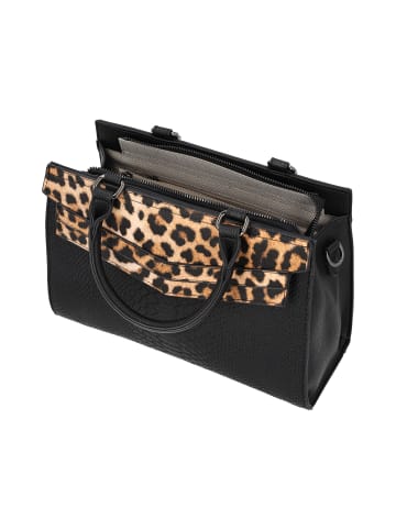 faina Women Handbag in Black Leo