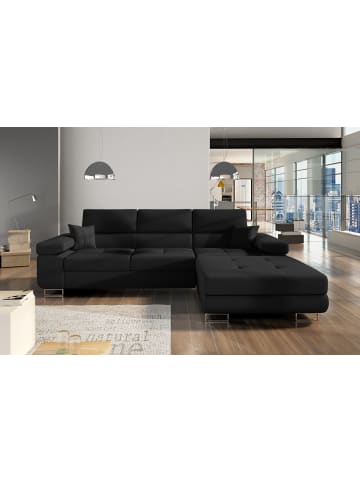 MF Design Amanda Recamiere Rechts in Schwarz -  (L) 203 x (B) 289 x (H) 85 cm
