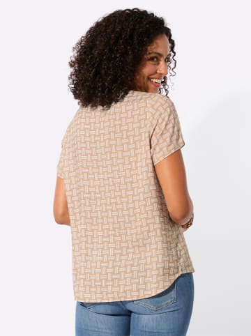 WITT WEIDEN Druck-Bluse in camel-ecru-bedruckt