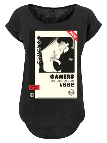 F4NT4STIC Long Cut T-Shirt Retro Gaming self-isolating since 1982 in schwarz