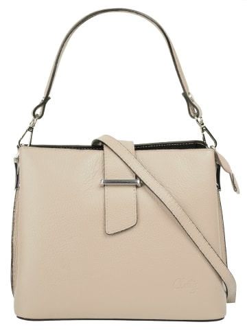 Cluty Handtasche echt Leder in beige