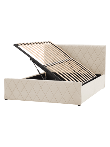 Beliani 2-tlg Doppelbett ROCHEFORT in Beige