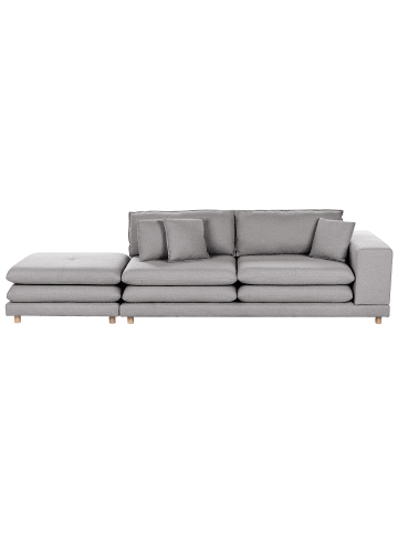 Beliani 2-tlg 2-Sitzer Sofa HEDEN in Grau/Braun