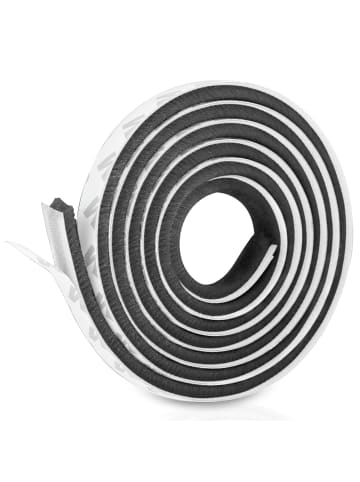 Intirilife Bürstendichtung 5 Meter Länge x Breite 9mm x Höhe 5mm in Schwarz