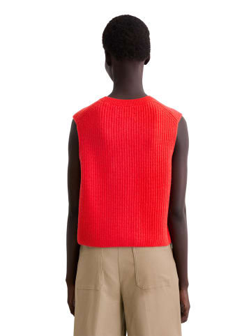 Marc O'Polo Ärmellose Strickweste slim in bright red