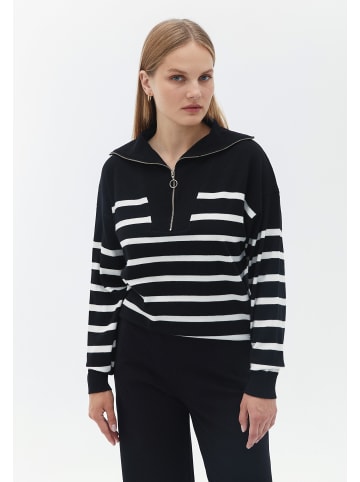 OXXO Streifenpullover BLACK/ICE MILK
