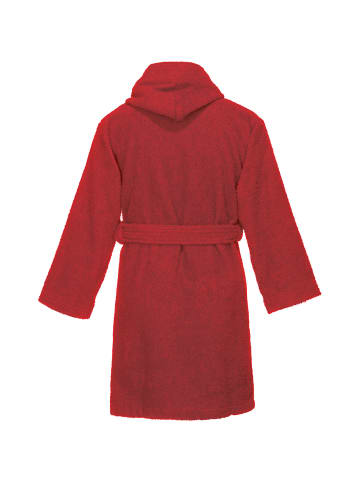 REDBEST Frottier Kinder-Bademantel mit Kapuze Chicago in rot