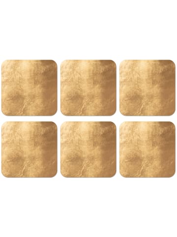 OnlyWow Glasuntersetzer 6er-Set Blatt-Textur