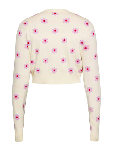 Swirly Damen Pullover in CREME LILA ROT