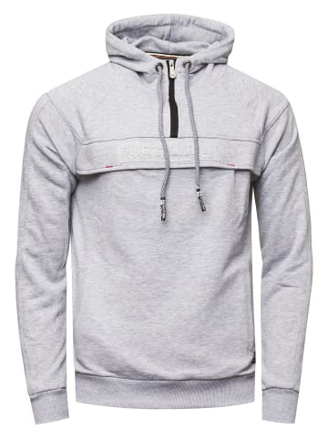 Rusty Neal Kangaroo Kapuzenpullover mit Zipper in Grau