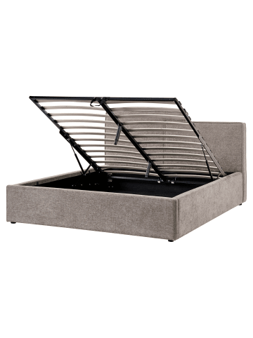 Beliani Doppelbett LAGARDE in Beige/Schwarz - (W) 176 x (H) 105 x (L) 224 cm