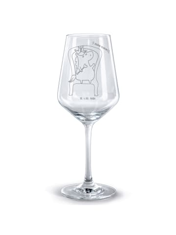 Mr. & Mrs. Panda Weinglas Einhorn König ohne Spruch in Transparent