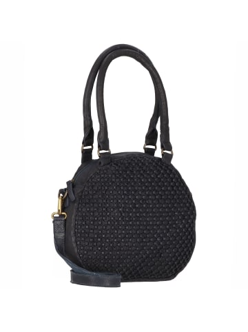 Greenland Nature Femi & Nine Schultertasche Leder 34 cm navy