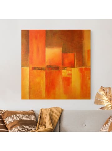 WALLART Leinwandbild Gold - Amarna in Orange