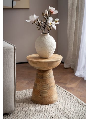 FineBuy Beistelltisch in Braun / Mango / 37x37x45