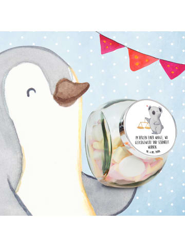 Mr. & Mrs. Panda Bonboniere Waage Astrologie mit Spruch in Weiß