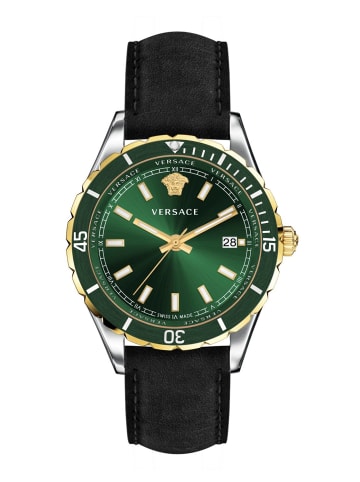 Versace Schweizer Uhr Hellenyium Silberfarben in grün