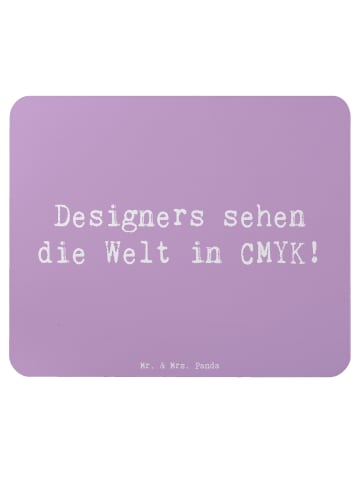 Mr. & Mrs. Panda Mousepad Spruch CMYK Designer mit Spruch in Lavendeltraum