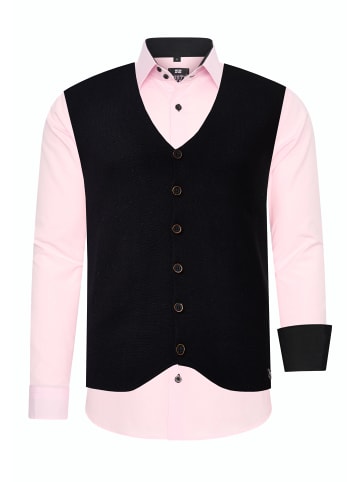 Rusty Neal Hemd mit Weste in Rosa