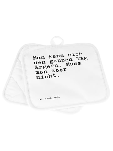 Mr. & Mrs. Panda Ofenhandschuhe Man kann sich den... mit Spruch in Weiß