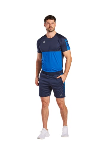 erima Six Wings Shorts in new navy/new royal