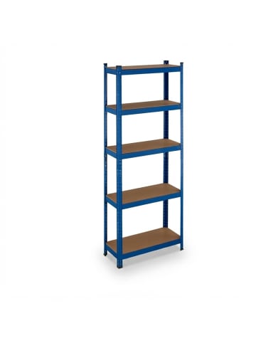 relaxdays Schwerlastregal in Blau - (B)70 x (H)180 x (T)30 cm