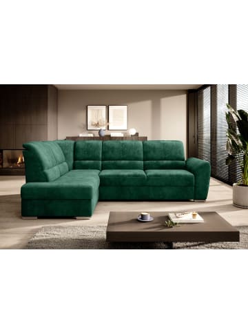 MF Design Silver Recamiere Links in Flaschengrün -  (L) 270 x (B) 270 x (H) 93 cm