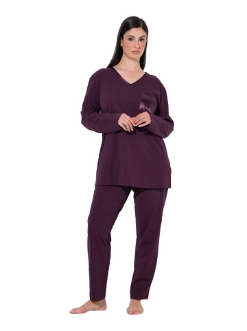 Ulla Popken Pyjama in dunkle pflaume