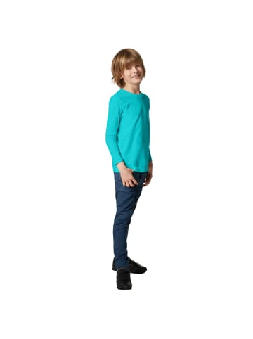 tectake Einfarbiges Langarm-Shirt für Kinder, türkis