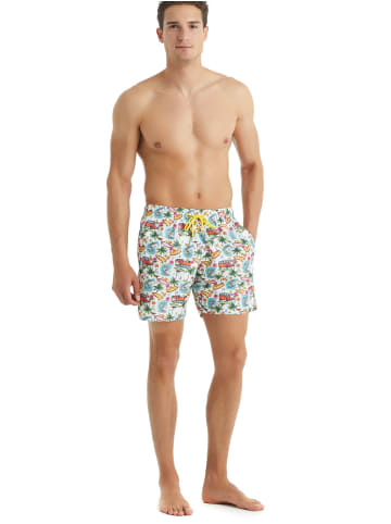 BLACKSPADE Fits perfect Badeshorts Surf mit kurzem Bein in Wave and Surf Print