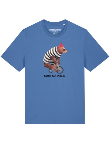 wat? Apparel T-Shirt Tour de Franz in Bright Blue