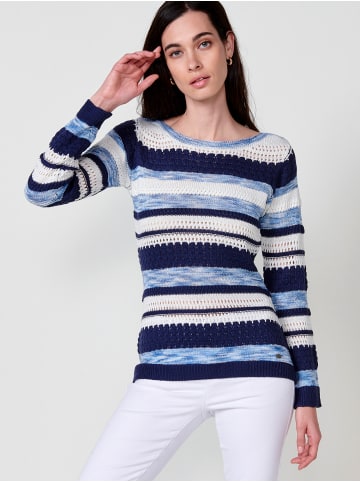 KOROSHI Strickpullover. in blau
