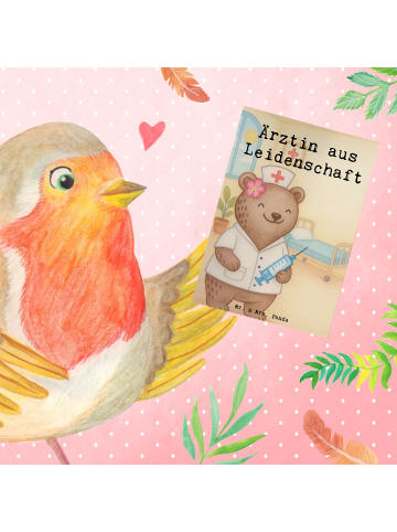 Mr. & Mrs. Panda Grußkarte Ärztin Leidenschaft Design mit Spruch in Weiß