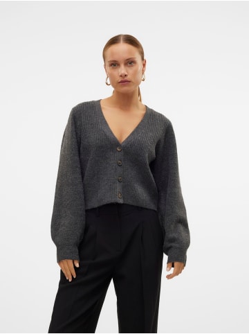 Vero Moda Strickjacke in Dark Grey Melange