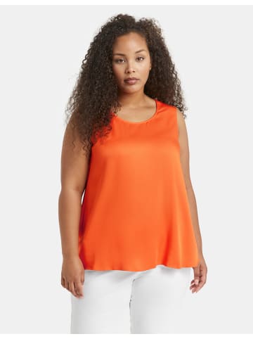 SAMOON Bluse ohne Arm in Happy Orange