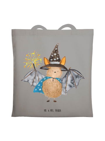 Mr. & Mrs. Panda Shopper Fledermaus Zauberer ohne Spruch in Light Grey
