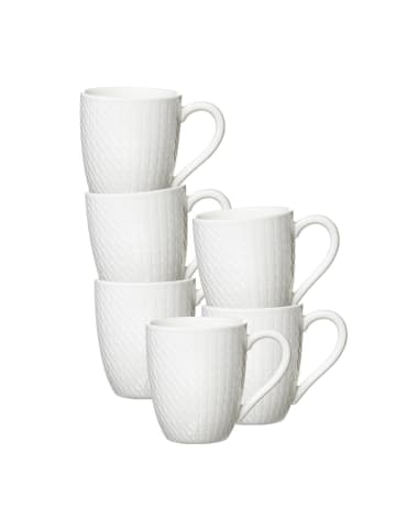 Ritzenhoff & Breker 6er Set Kaffeebecher Saphir in Weiß 320 ml in weiß